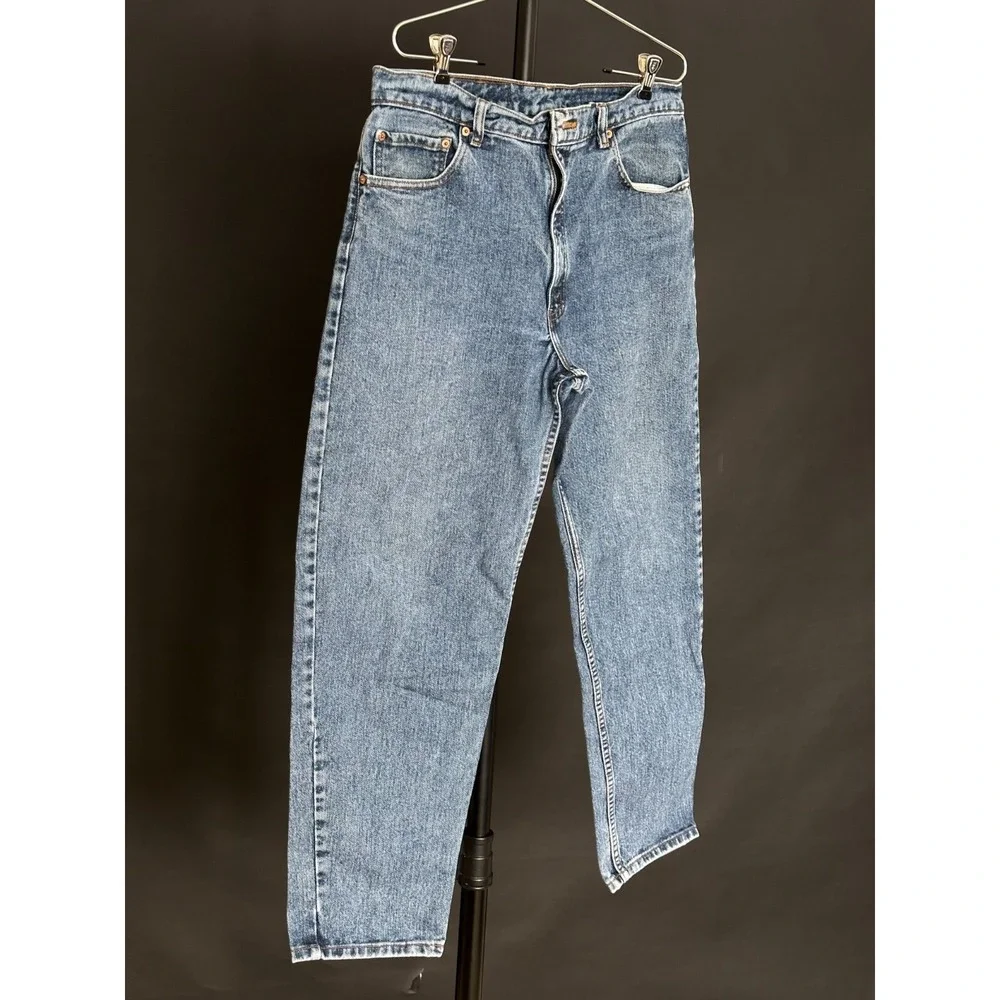 90's Vintage Levi's 550 Relaxed Fit Denim Blue Jeans Mens Sz‎ 36x30 Actual 33x29